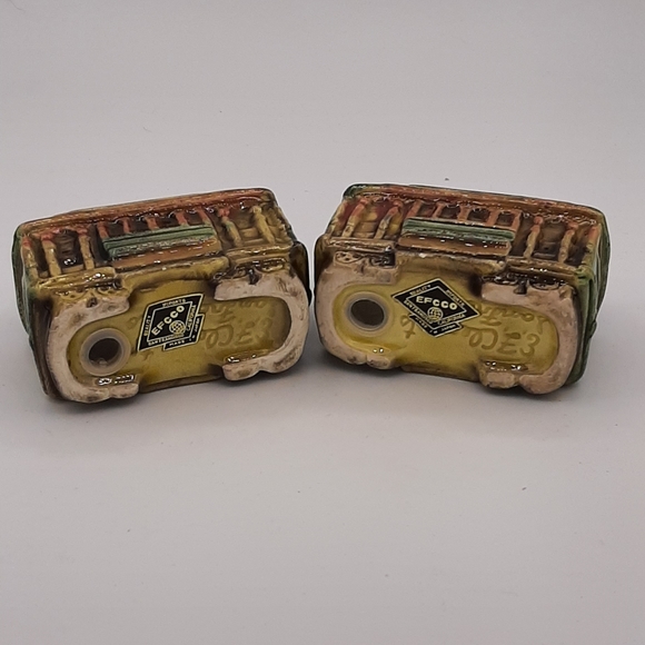Vintage Ceramic Novelty San Francisco Trolley Train EFCCO Salt & Pepper Shakers - Picture 8 of 10